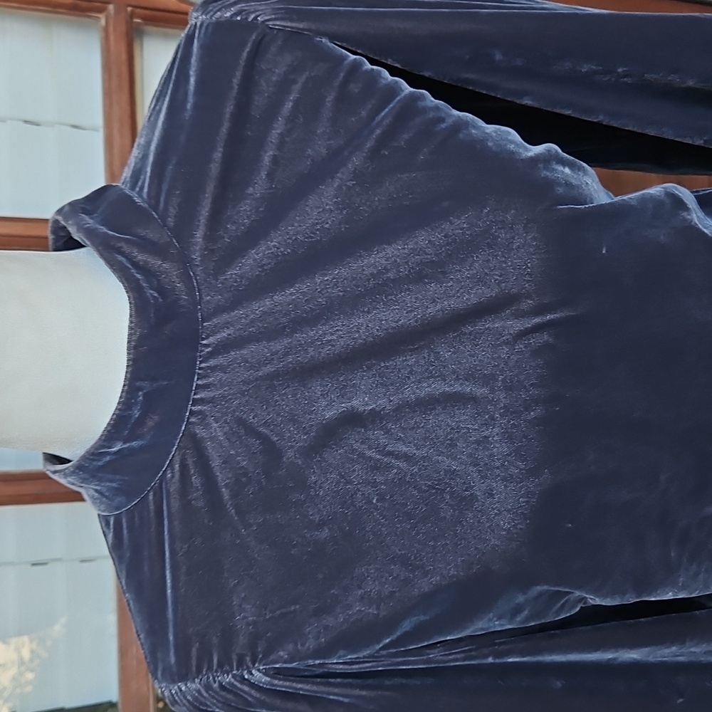 Banana Republic Gray Open Back Tie Long Sleeve Blouse - Picture 5 of 7